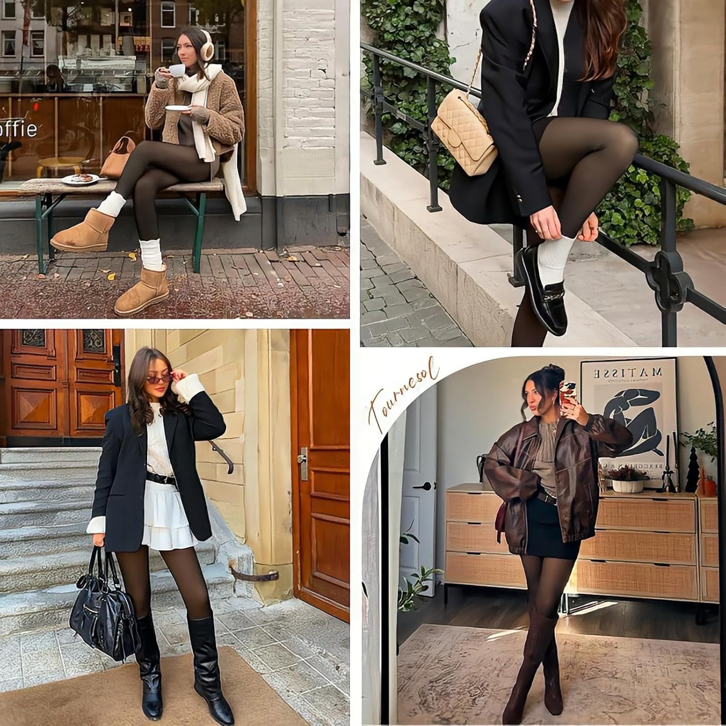 Women's fleece-lined tights for winter - warm and comfortable