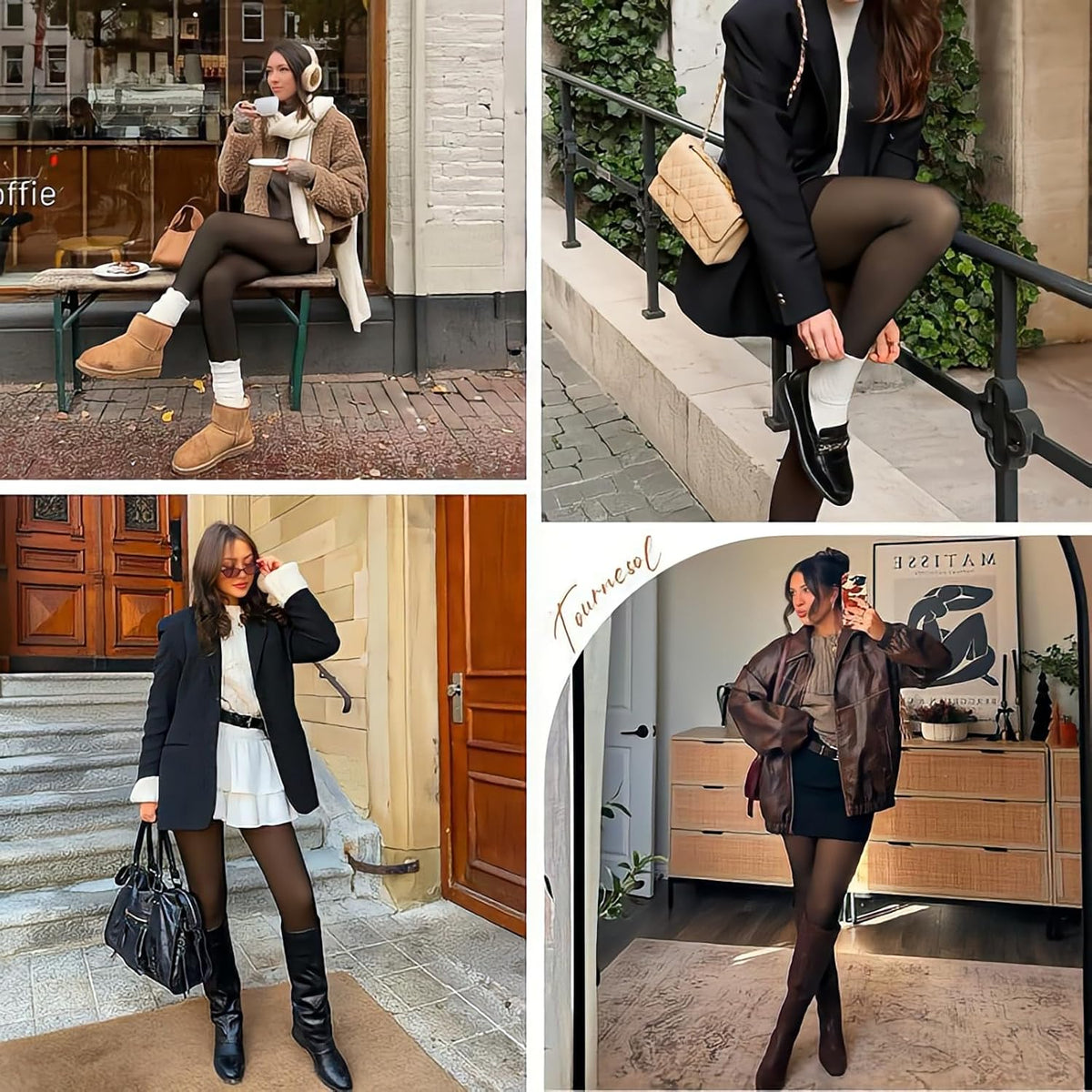 Women's fleece-lined tights for winter - warm and comfortable